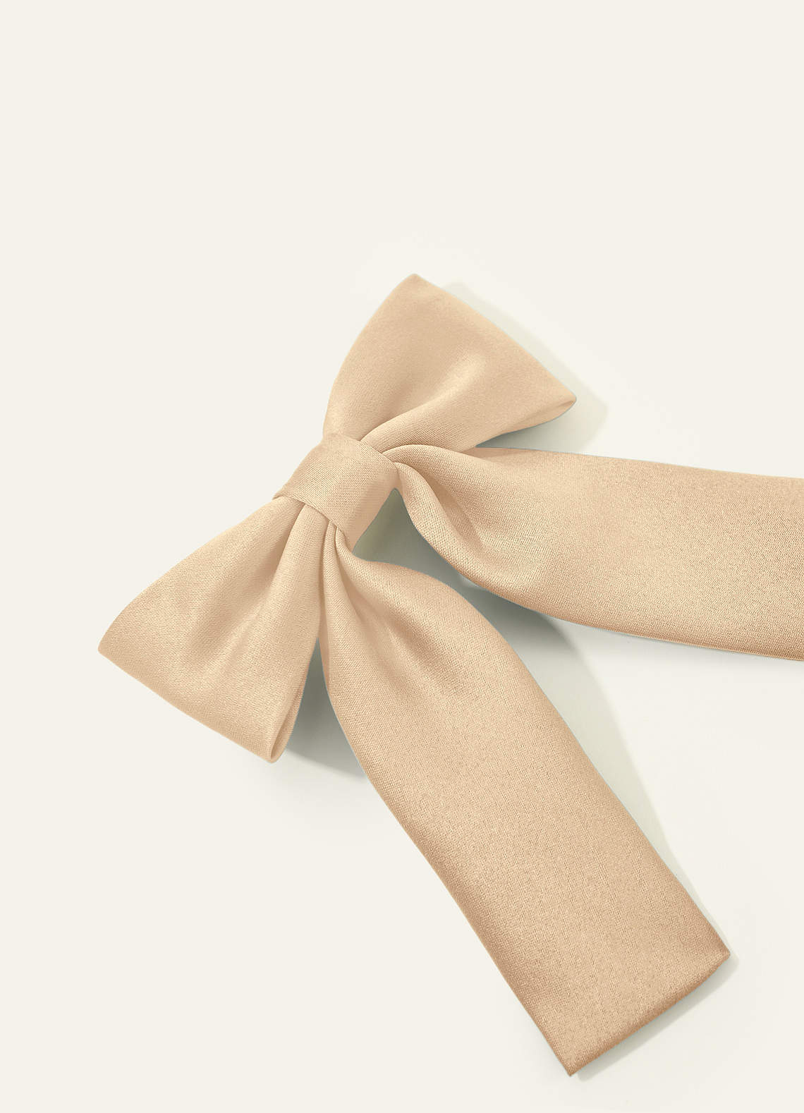 Girls Matte Satin Bow Hair Clip — champagne — 图 299/332
