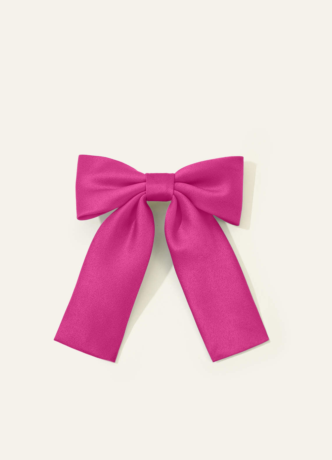 Girls Matte Satin Bow Hair Clip — Fuchsia — 图 168/332