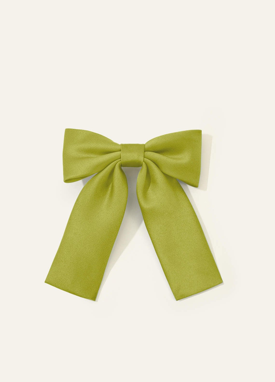 Girls Matte Satin Bow Hair Clip — Lemongrass — 图 45/332