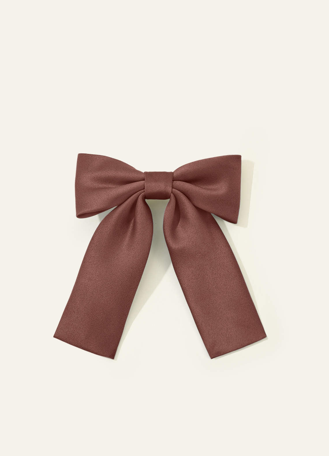 Girls Matte Satin Bow Hair Clip — espresso — 图 307/332