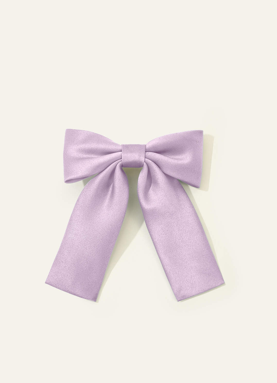 Girls Matte Satin Bow Hair Clip — Frosted Lilac — 图 173/332