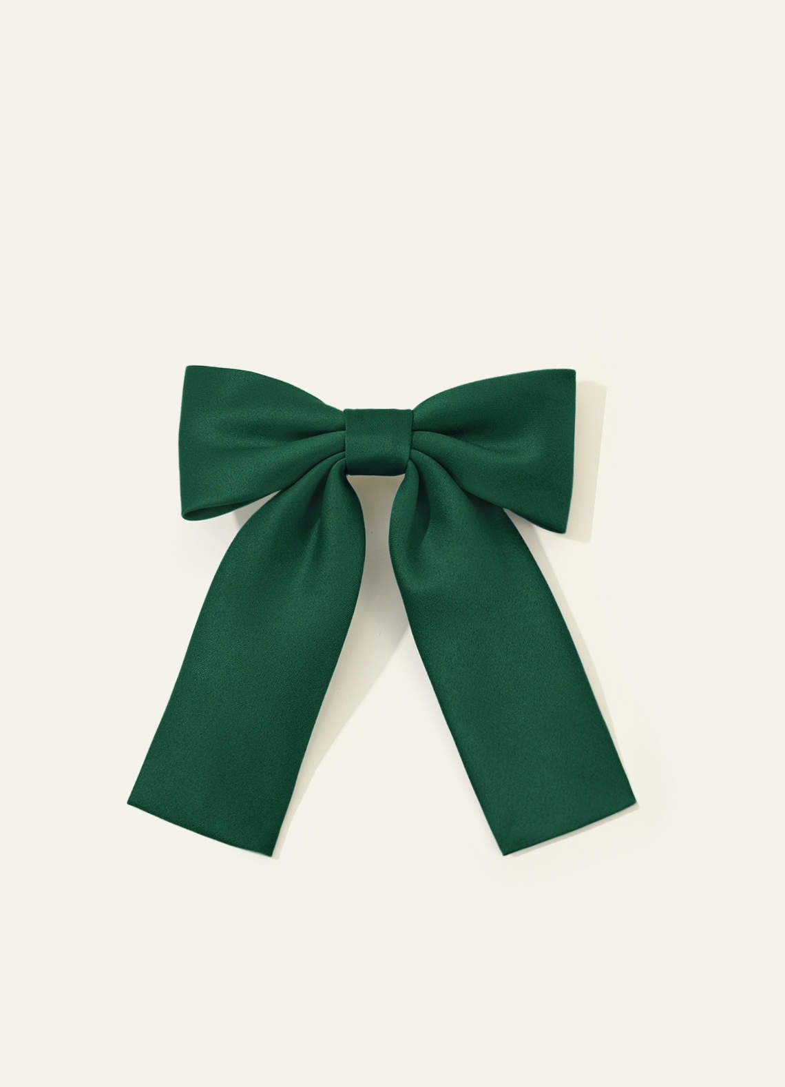 Girls Matte Satin Bow Hair Clip — Dark Green — 图 50/332