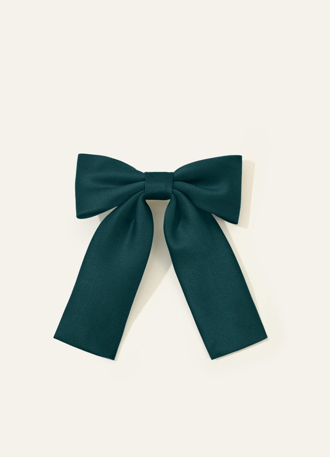 Girls Matte Satin Bow Hair Clip — Pine — 图 60/332