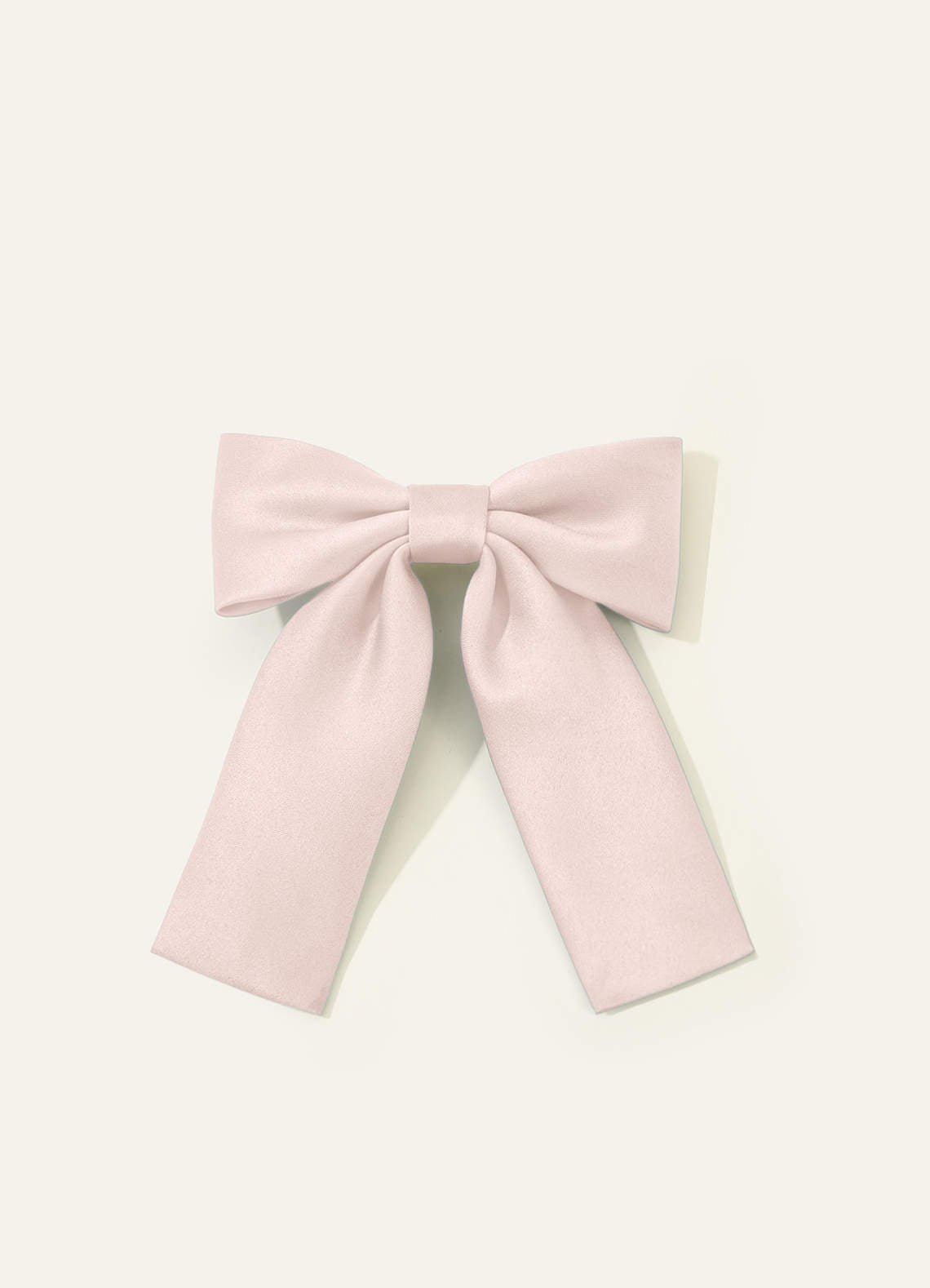 Girls Matte Satin Bow Hair Clip — Blushing Pink — 图 127/332