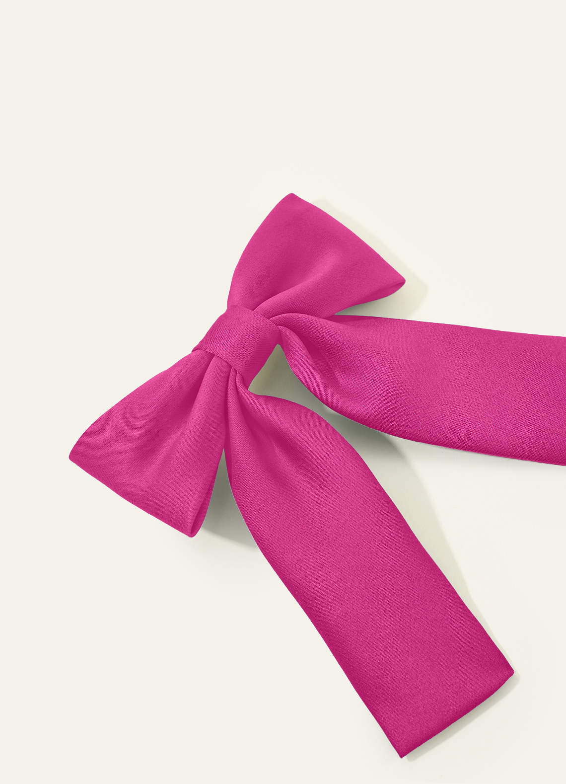 Girls Matte Satin Bow Hair Clip — Fuchsia — 图 170/332