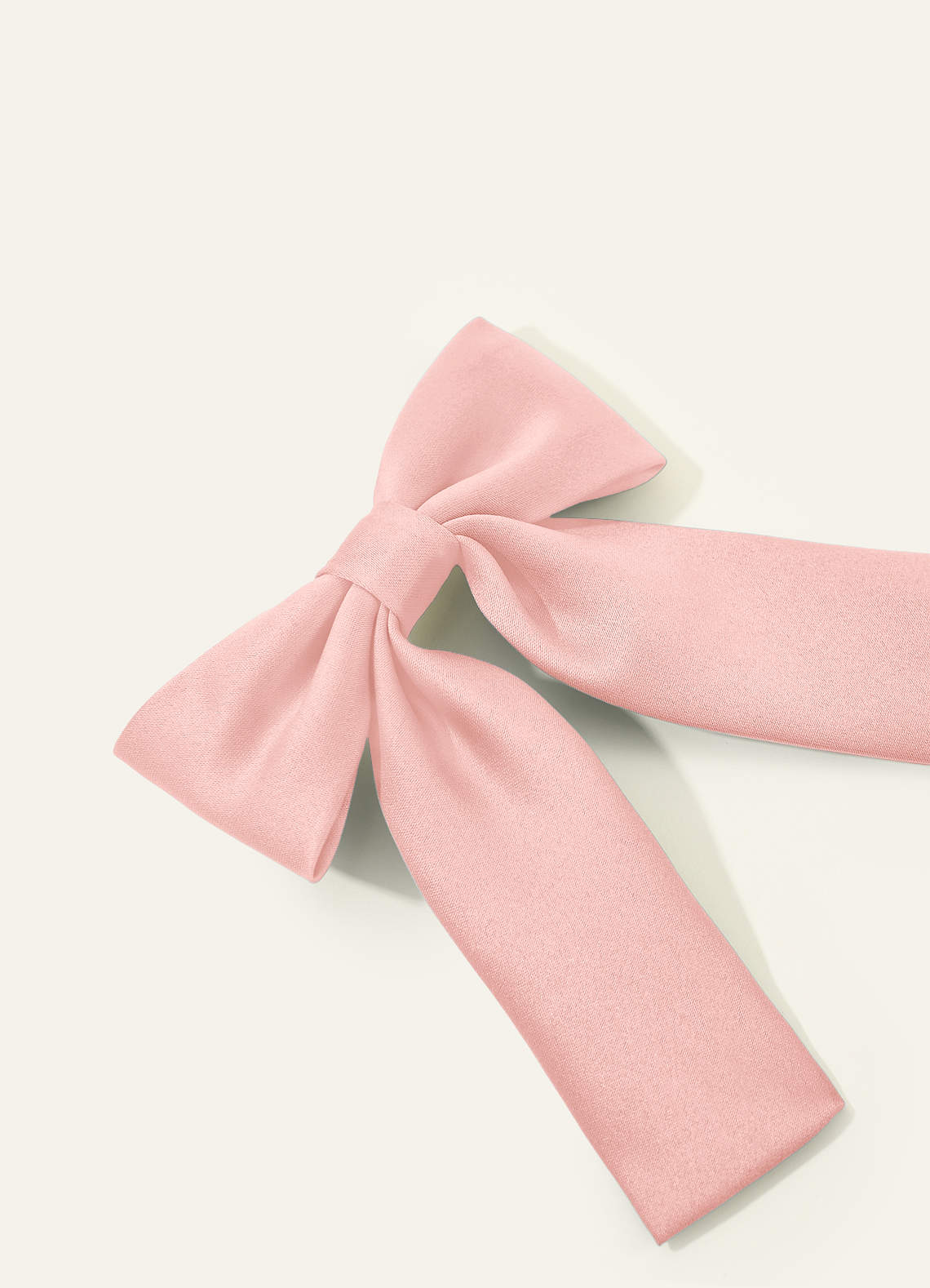 Girls Matte Satin Bow Hair Clip — Powder Pink — 图 134/332