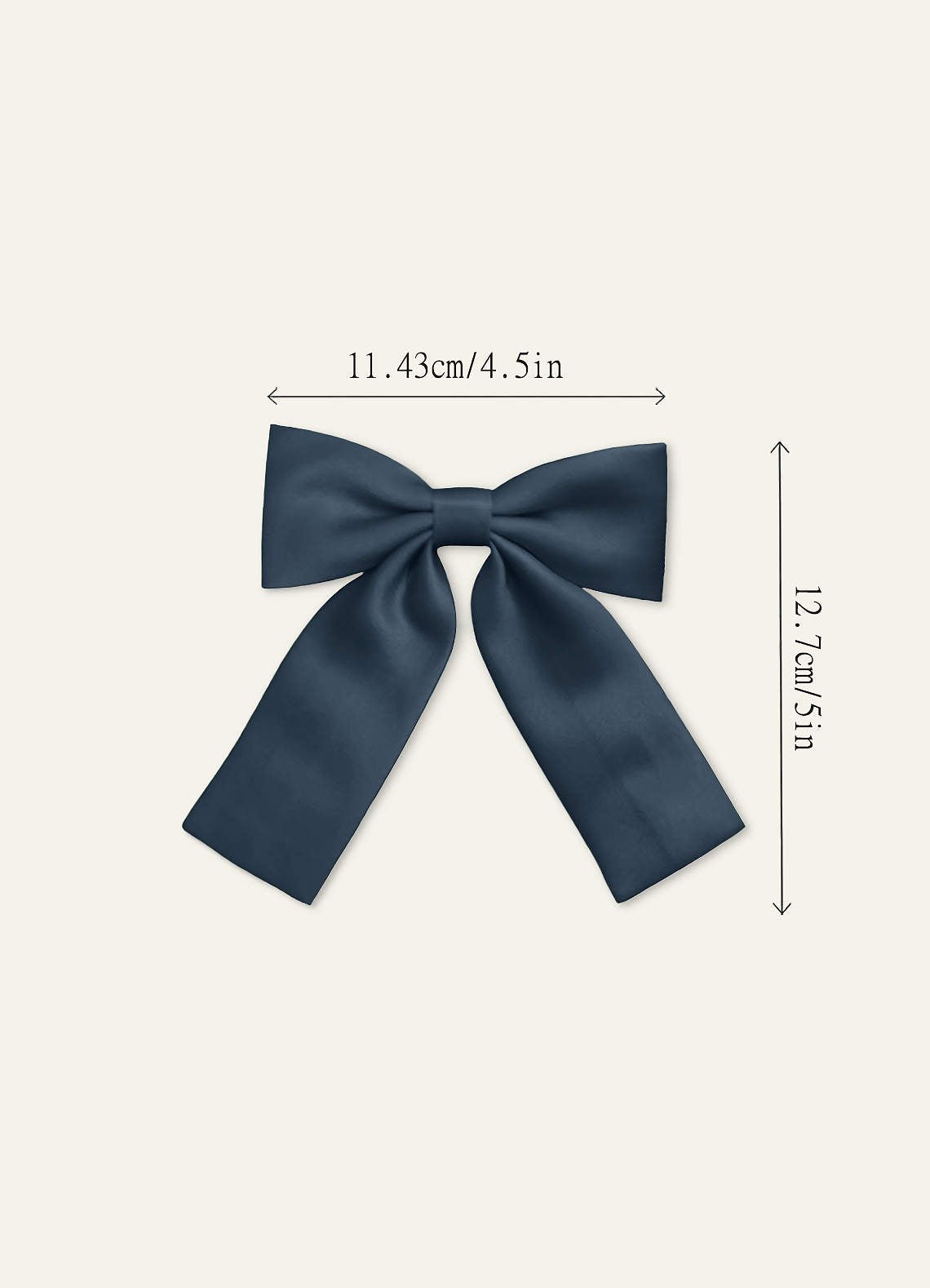 Girls Matte Satin Bow Hair Clip — Neptune — 图 121/332