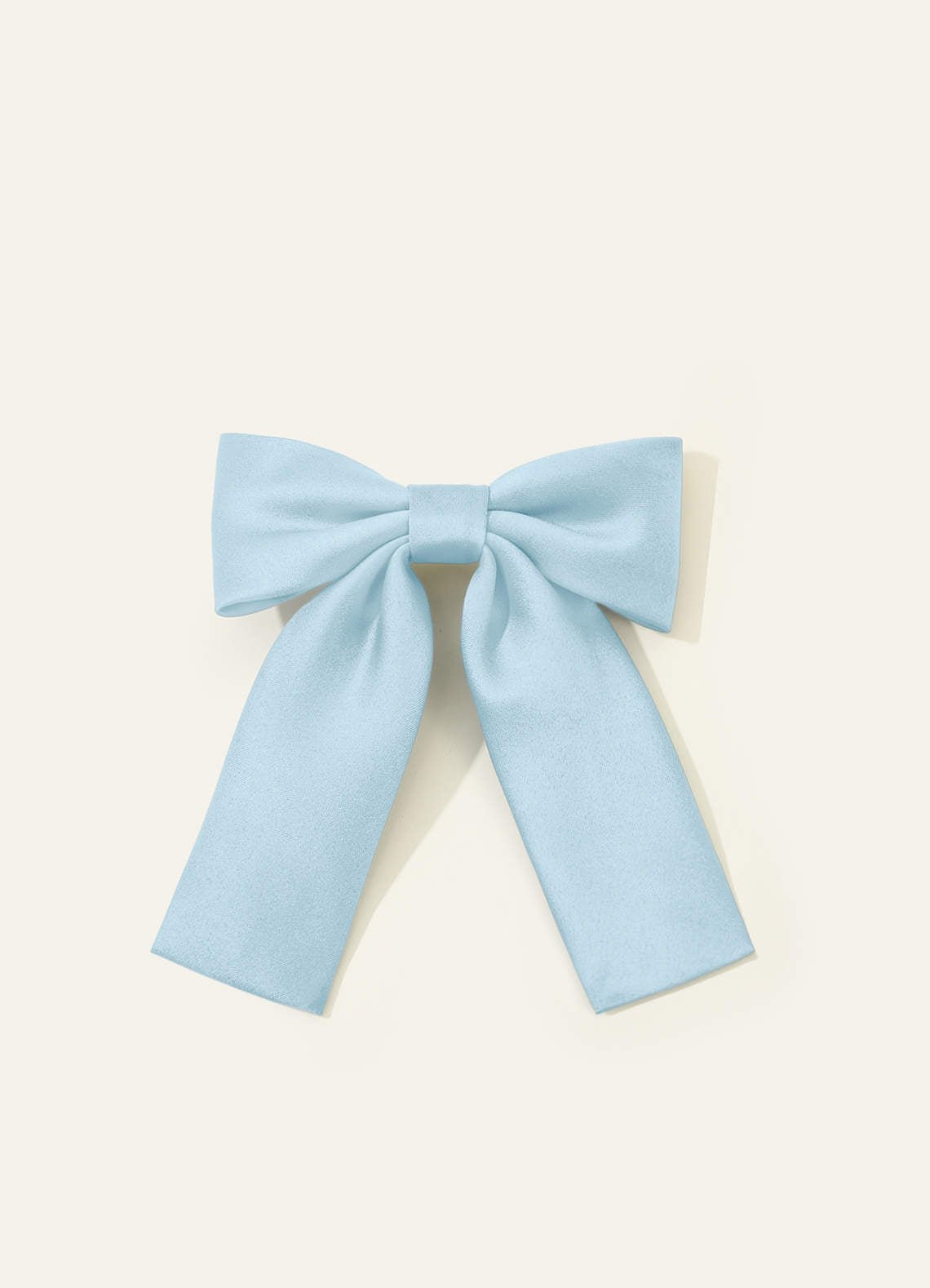 Girls Matte Satin Bow Hair Clip — Sky Blue — 图 70/332