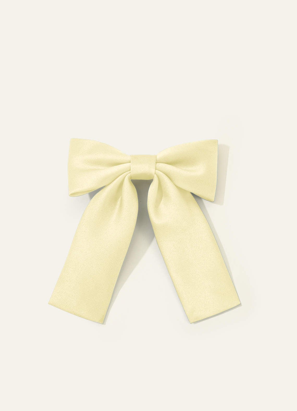 Girls Matte Satin Bow Hair Clip — Lemon Sorbet — 图 272/332
