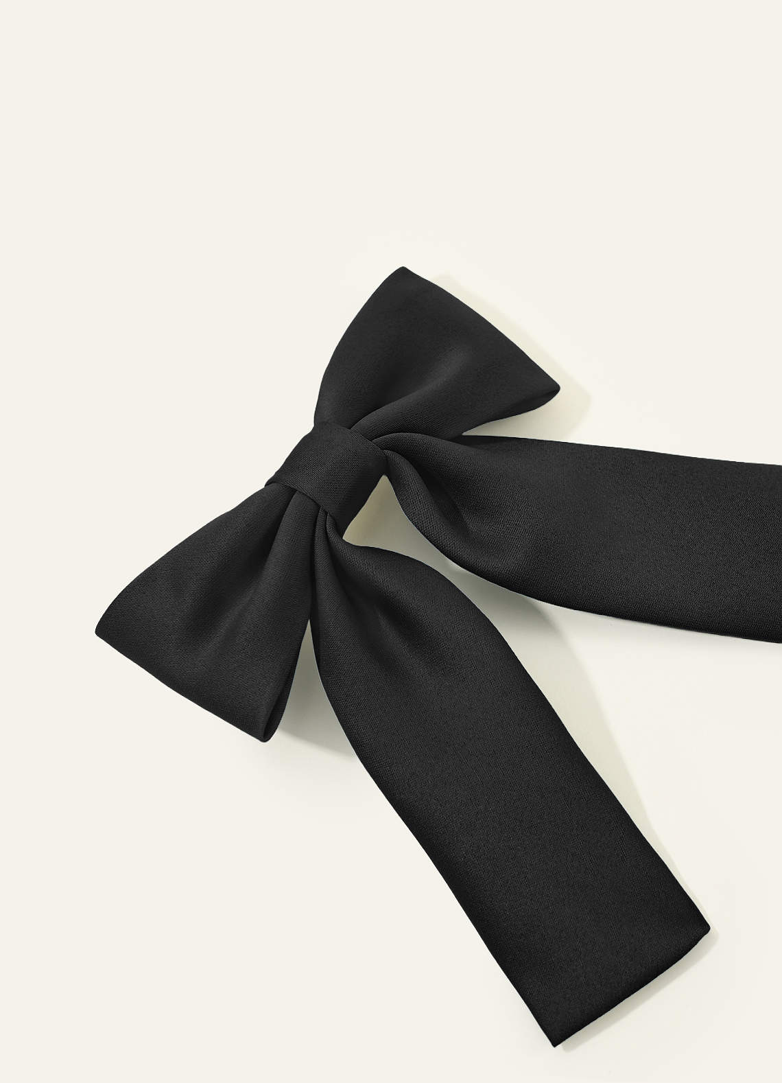 Girls Matte Satin Bow Hair Clip — black — 图 315/332