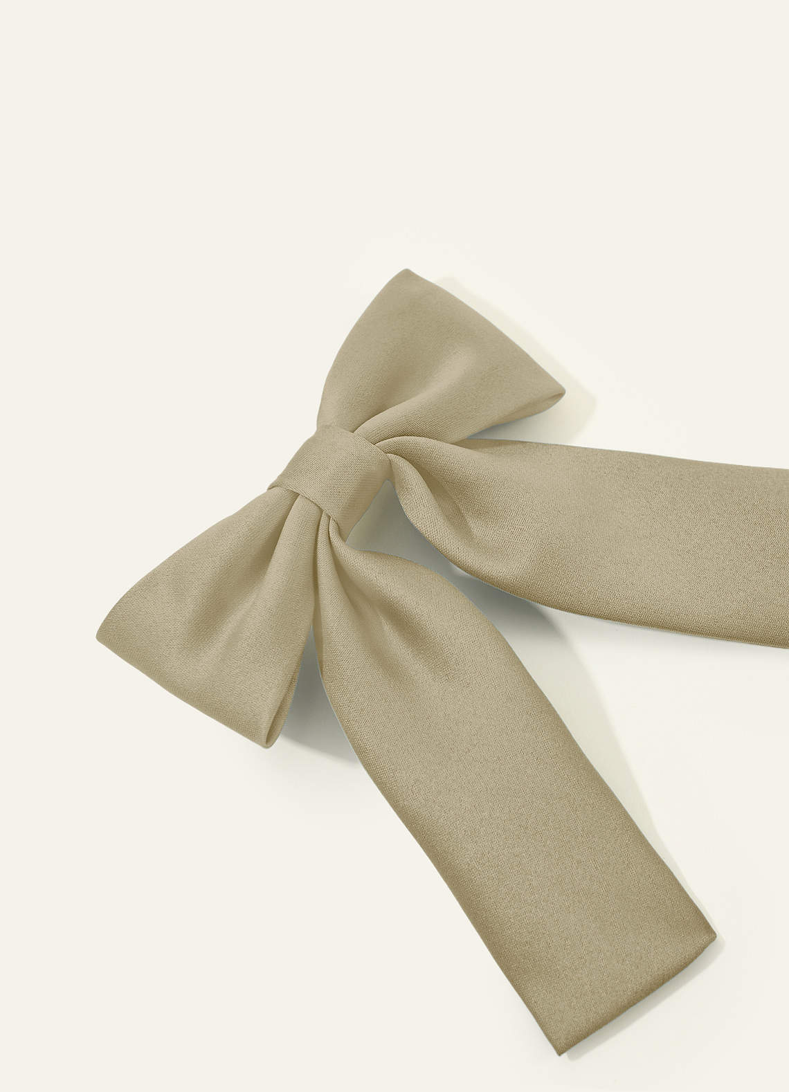 Girls Matte Satin Bow Hair Clip — Moss Green — 图 8/332