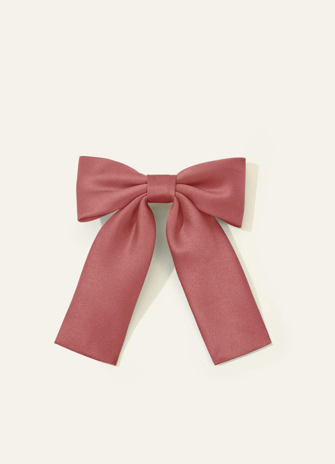 Girls Matte Satin Bow Hair Clip — Antique Rose — 图 163/332