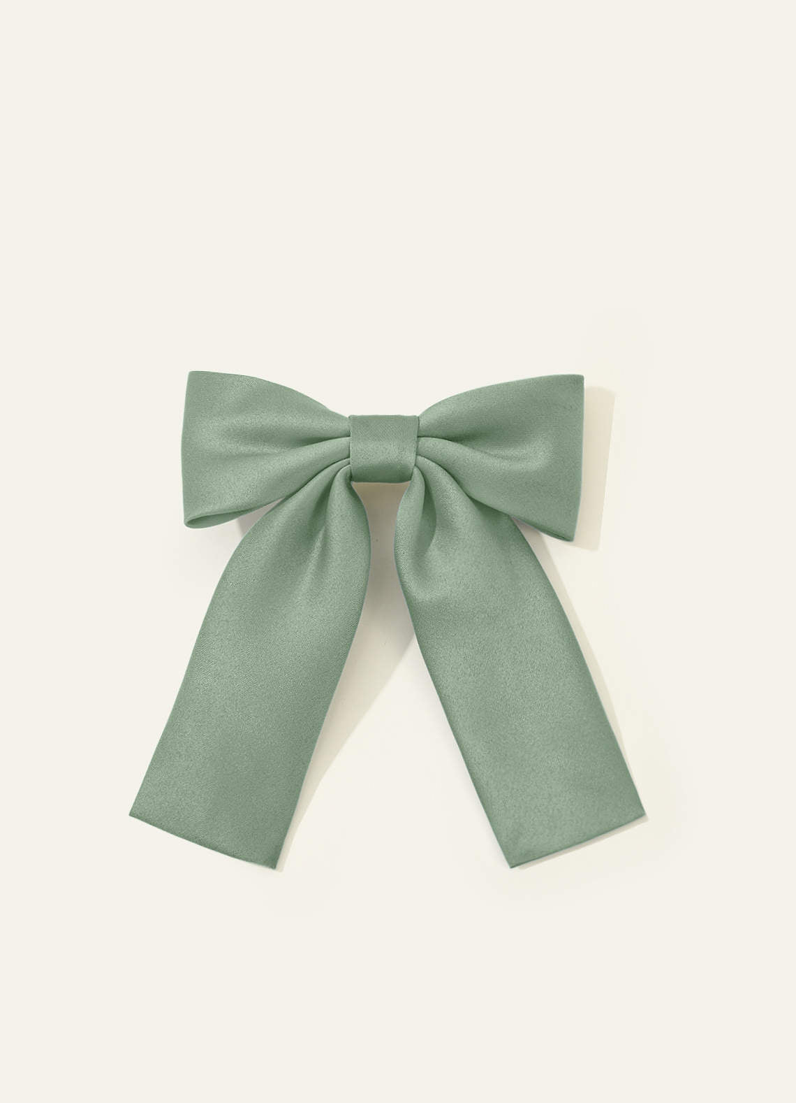 Girls Matte Satin Bow Hair Clip — matcha — 图 20/332