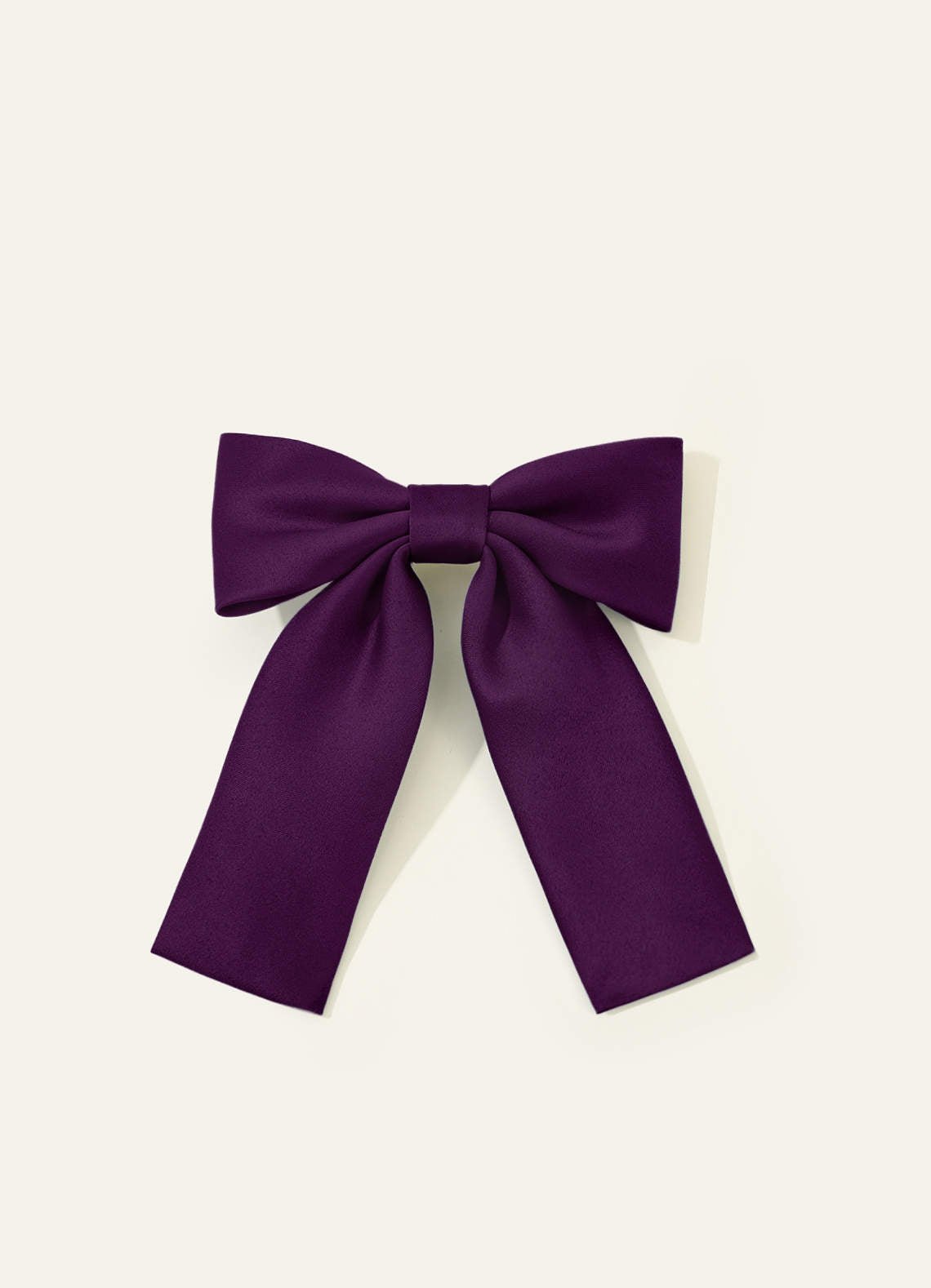 Girls Matte Satin Bow Hair Clip — Grape — 图 209/332