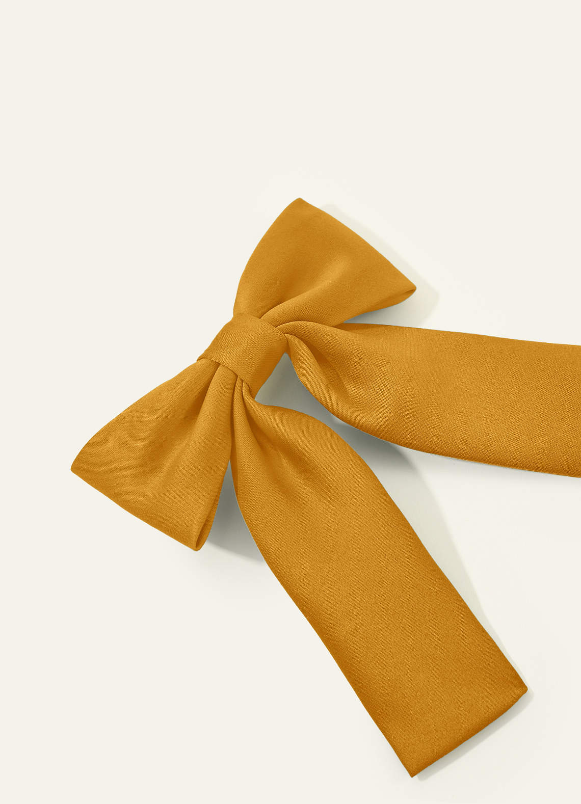 Girls Matte Satin Bow Hair Clip — butterscotch — 图 284/332
