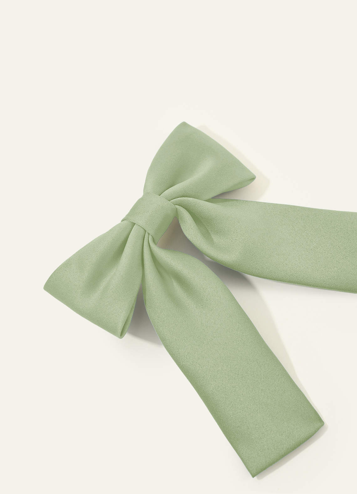 Girls Matte Satin Bow Hair Clip — Dusty Sage — 图 3/332