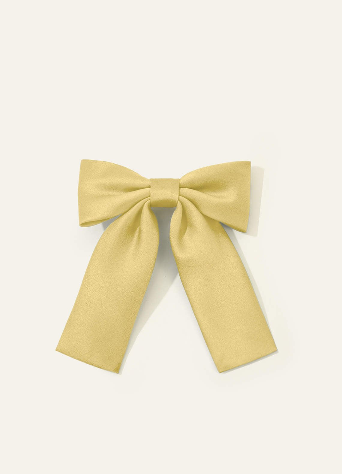 Girls Matte Satin Bow Hair Clip — Canary — 图 287/332
