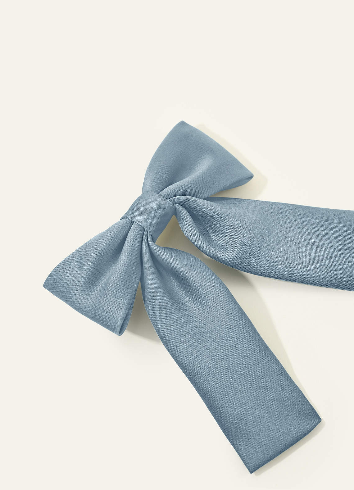 Girls Matte Satin Bow Hair Clip — dusty blue — 图 98/332