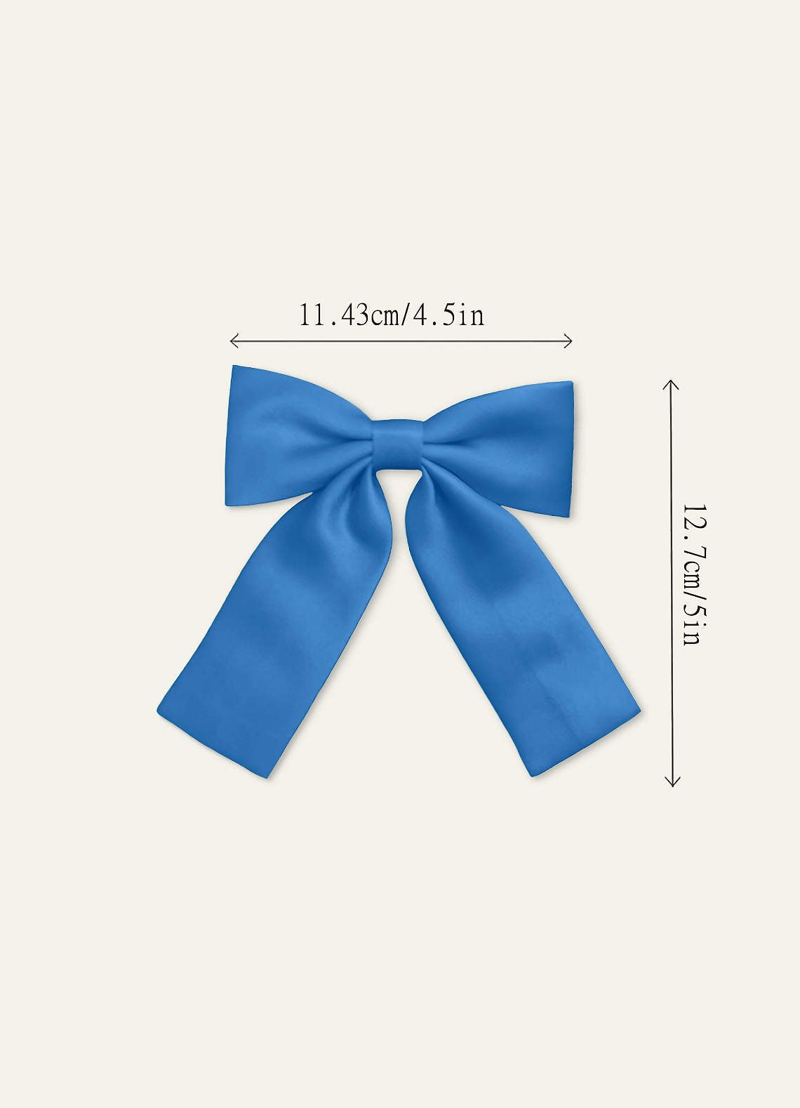 Girls Matte Satin Bow Hair Clip — Blue Jay — 图 85/332
