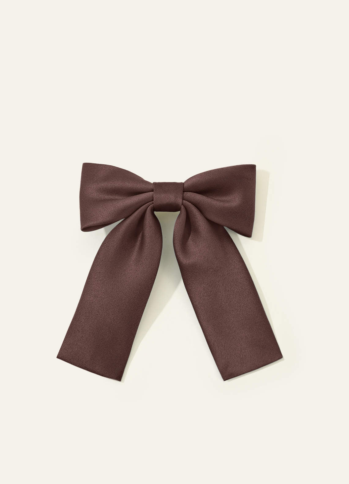 Girls Matte Satin Bow Hair Clip — Ganache — 图 318/332