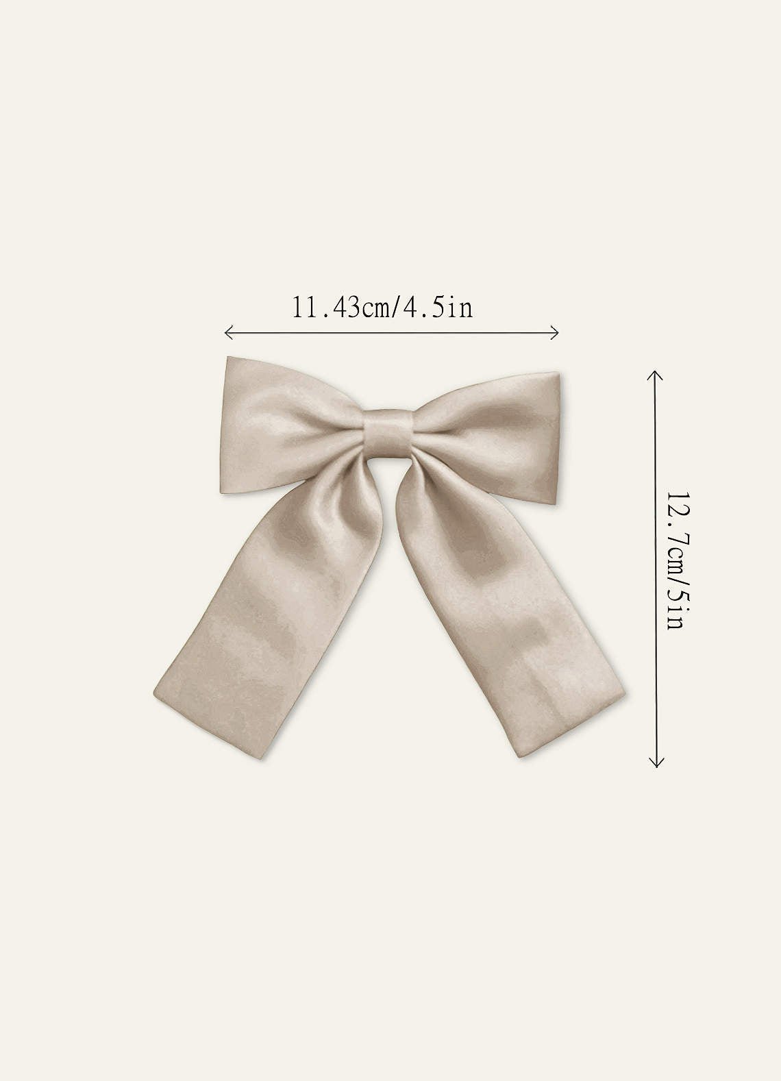Girls Matte Satin Bow Hair Clip — Frost — 图 312/332