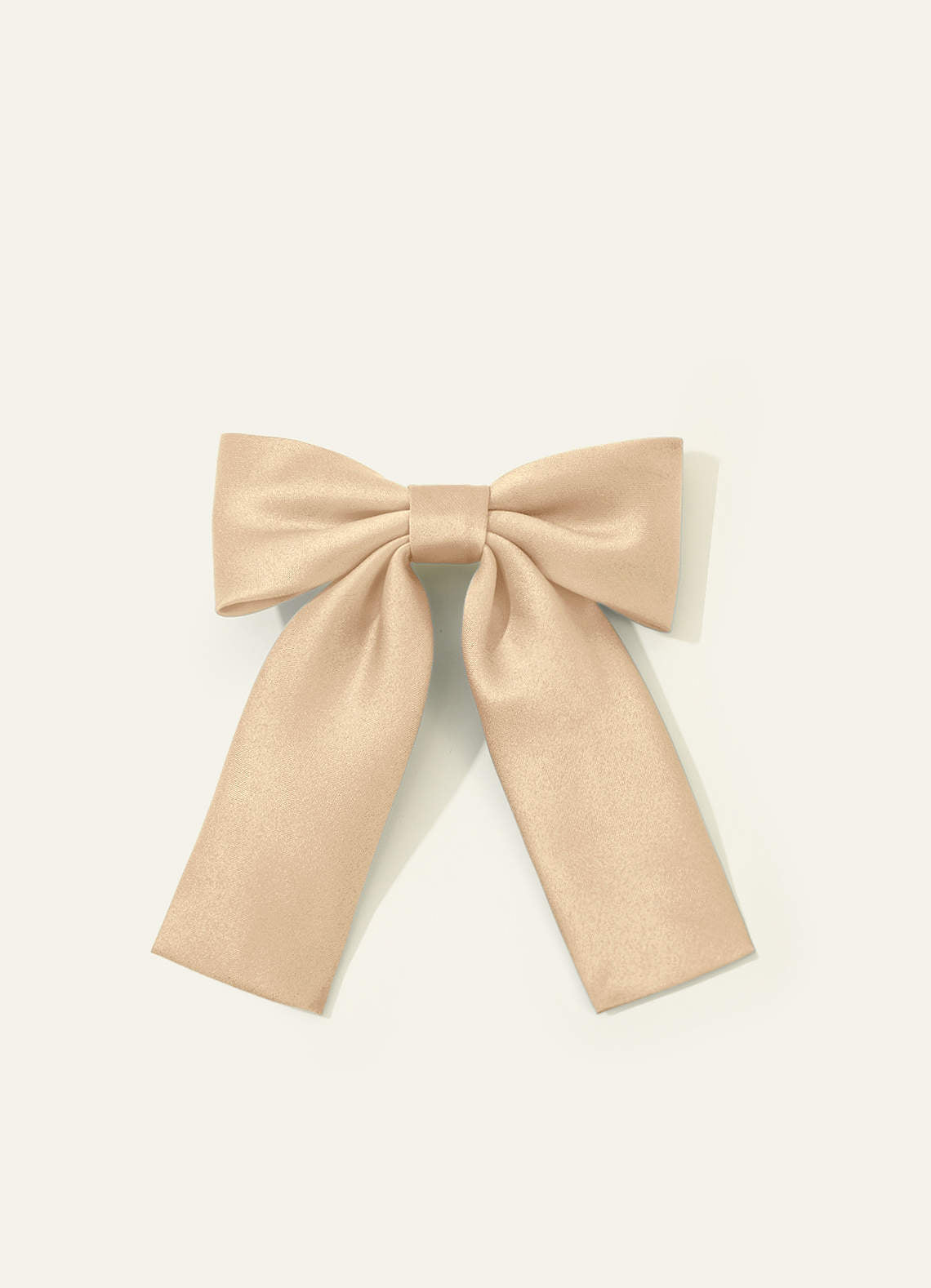 Girls Matte Satin Bow Hair Clip — champagne — 图 297/332