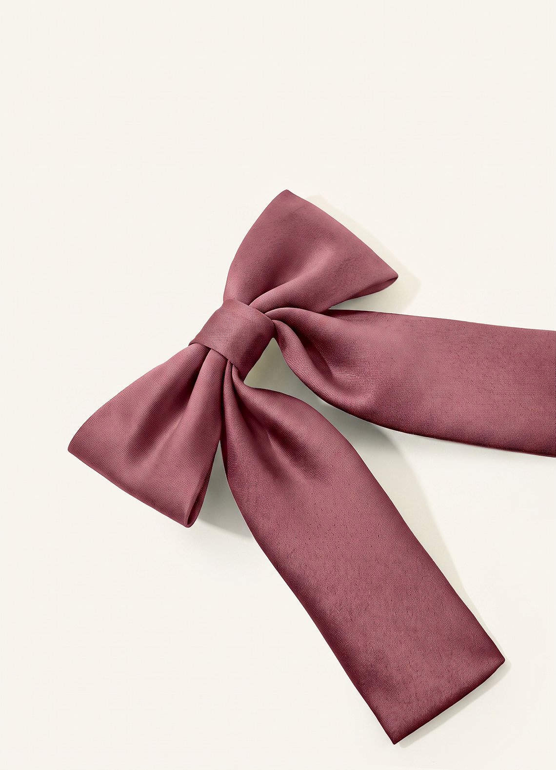 Girls Matte Satin Bow Hair Clip — Desert Rose — 图 201/332
