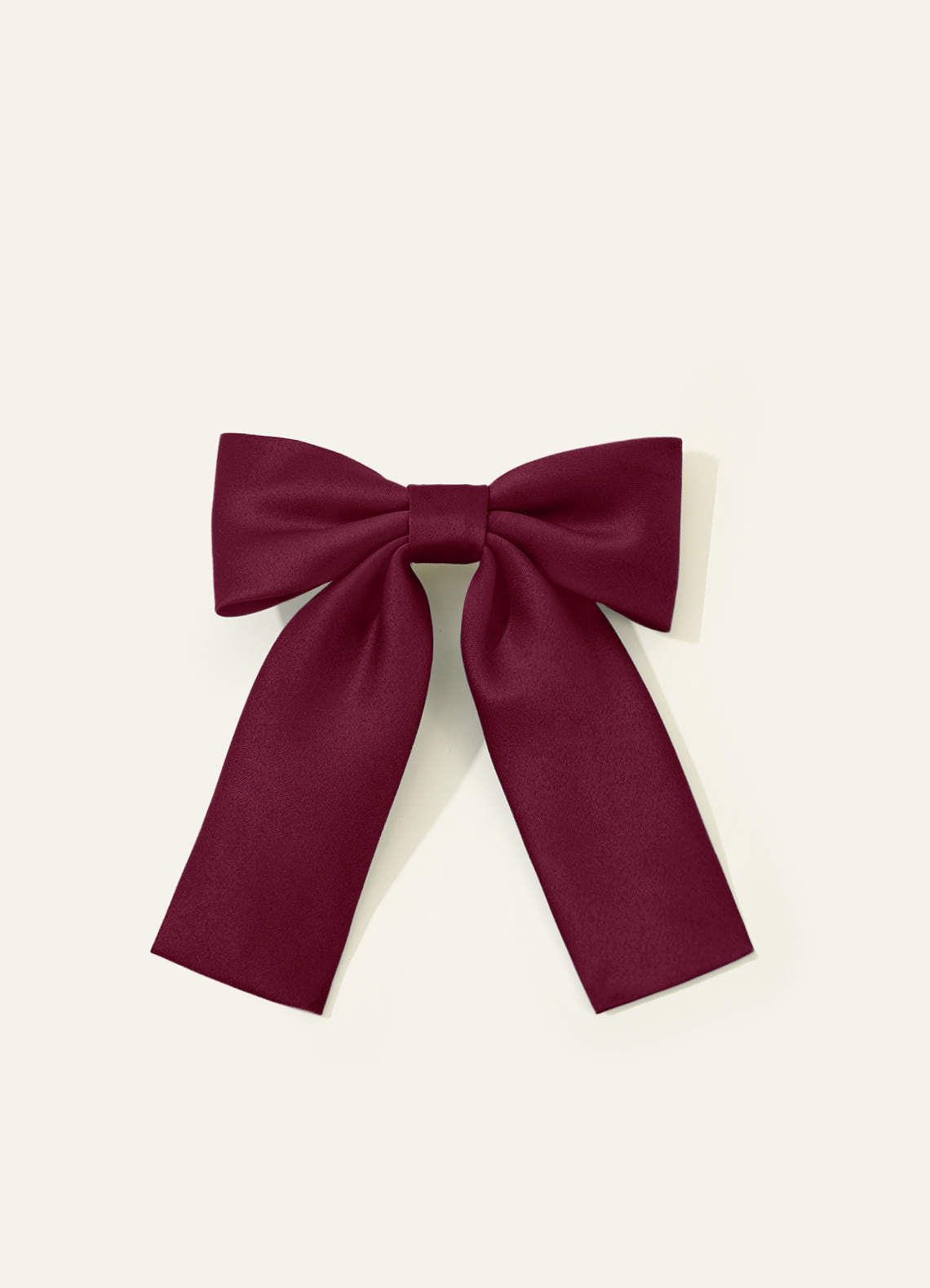 Girls Matte Satin Bow Hair Clip — Mulberry — 图 219/332