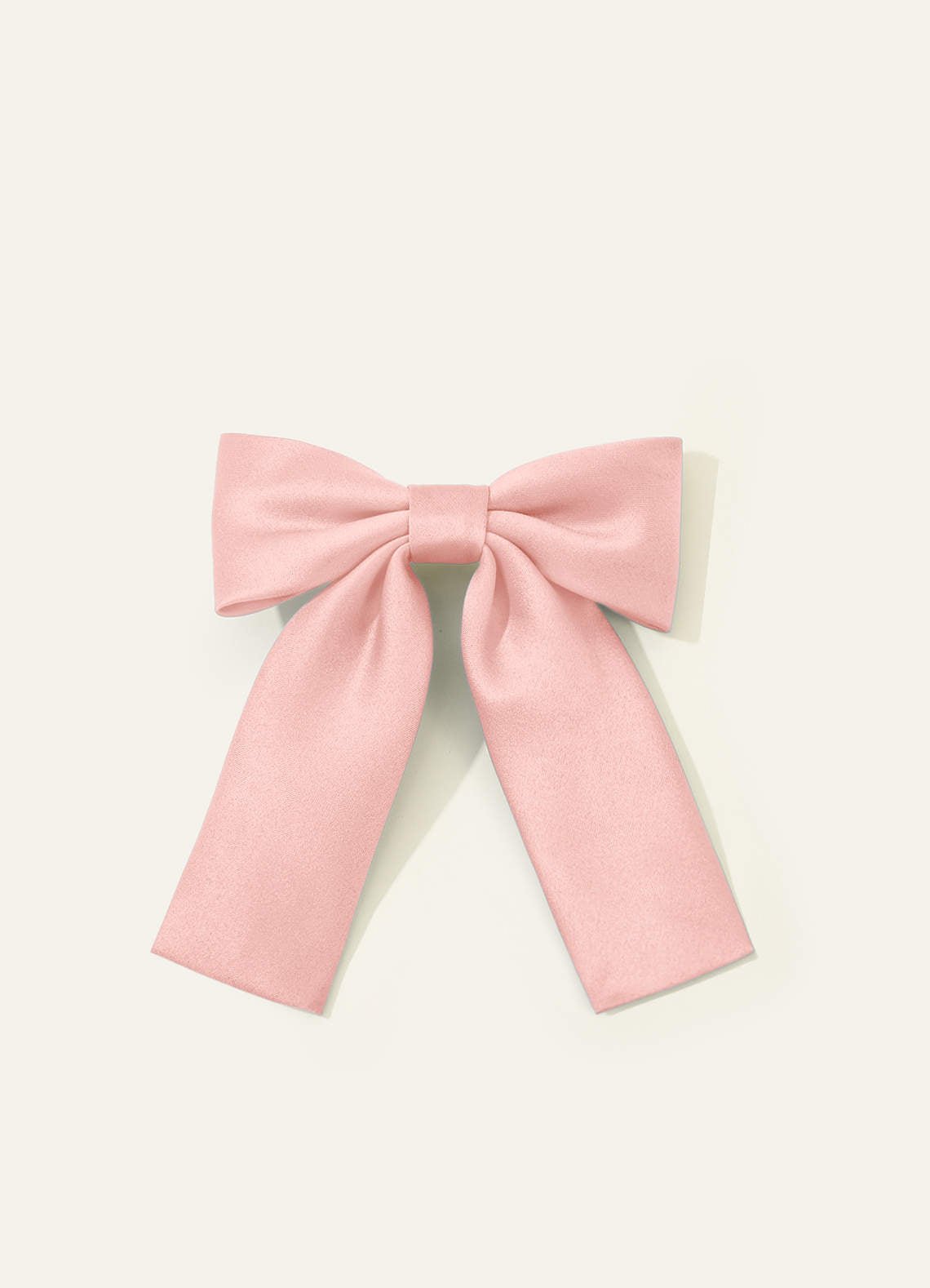 Girls Matte Satin Bow Hair Clip — Powder Pink — 图 132/332