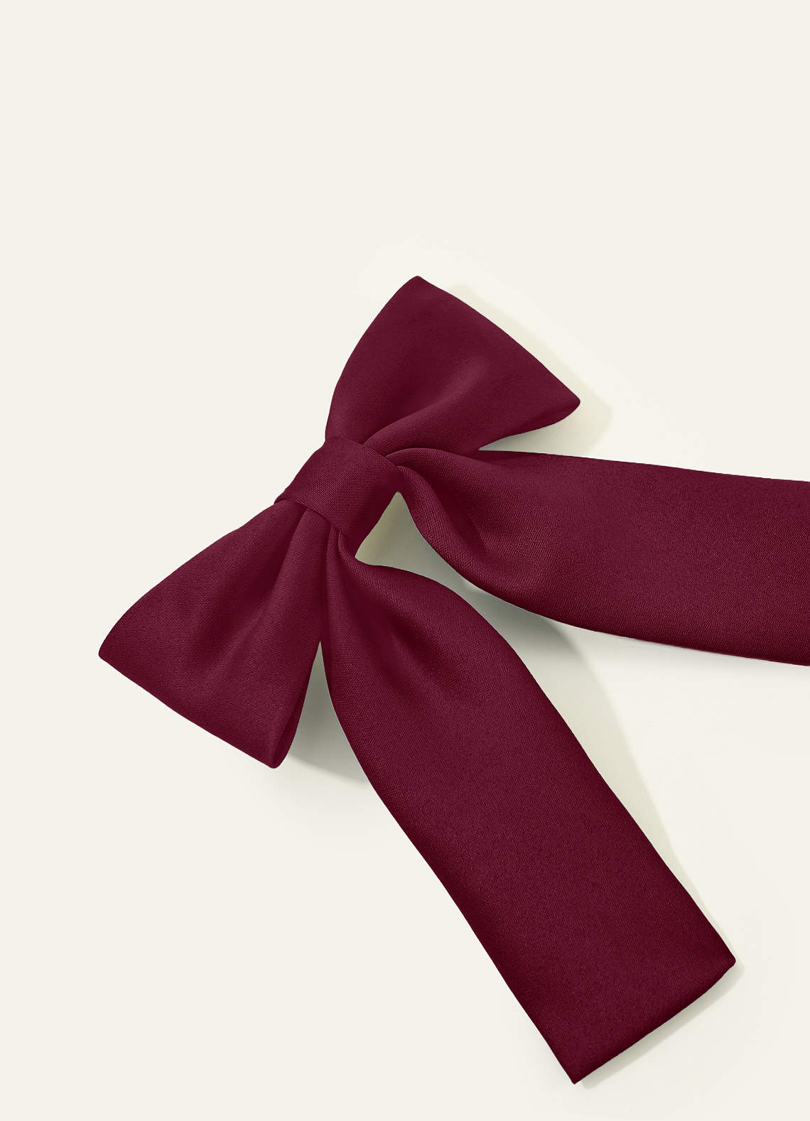 Girls Matte Satin Bow Hair Clip — Mulberry — 图 221/332