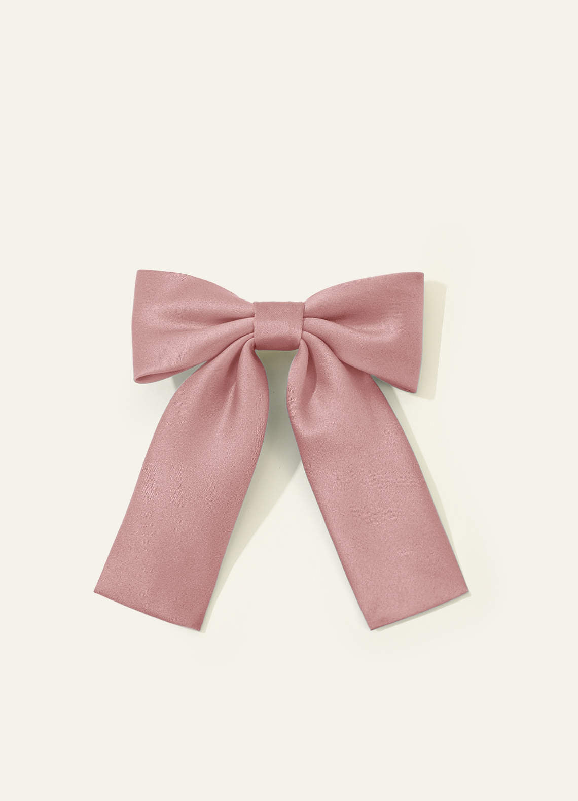 Girls Matte Satin Bow Hair Clip — Dusty Rose — 图 137/332