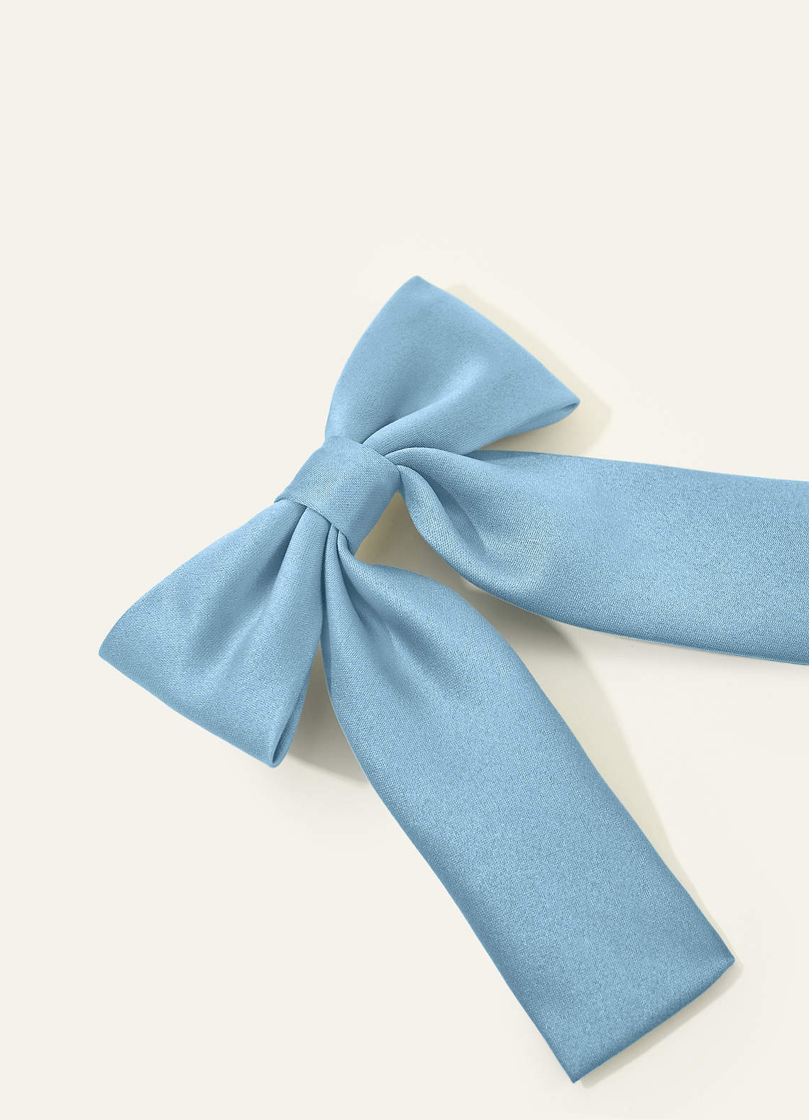 Girls Matte Satin Bow Hair Clip — Steel Blue — 图 93/332