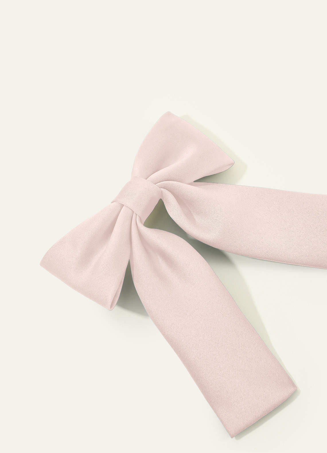 Girls Matte Satin Bow Hair Clip — Blushing Pink — 图 129/332