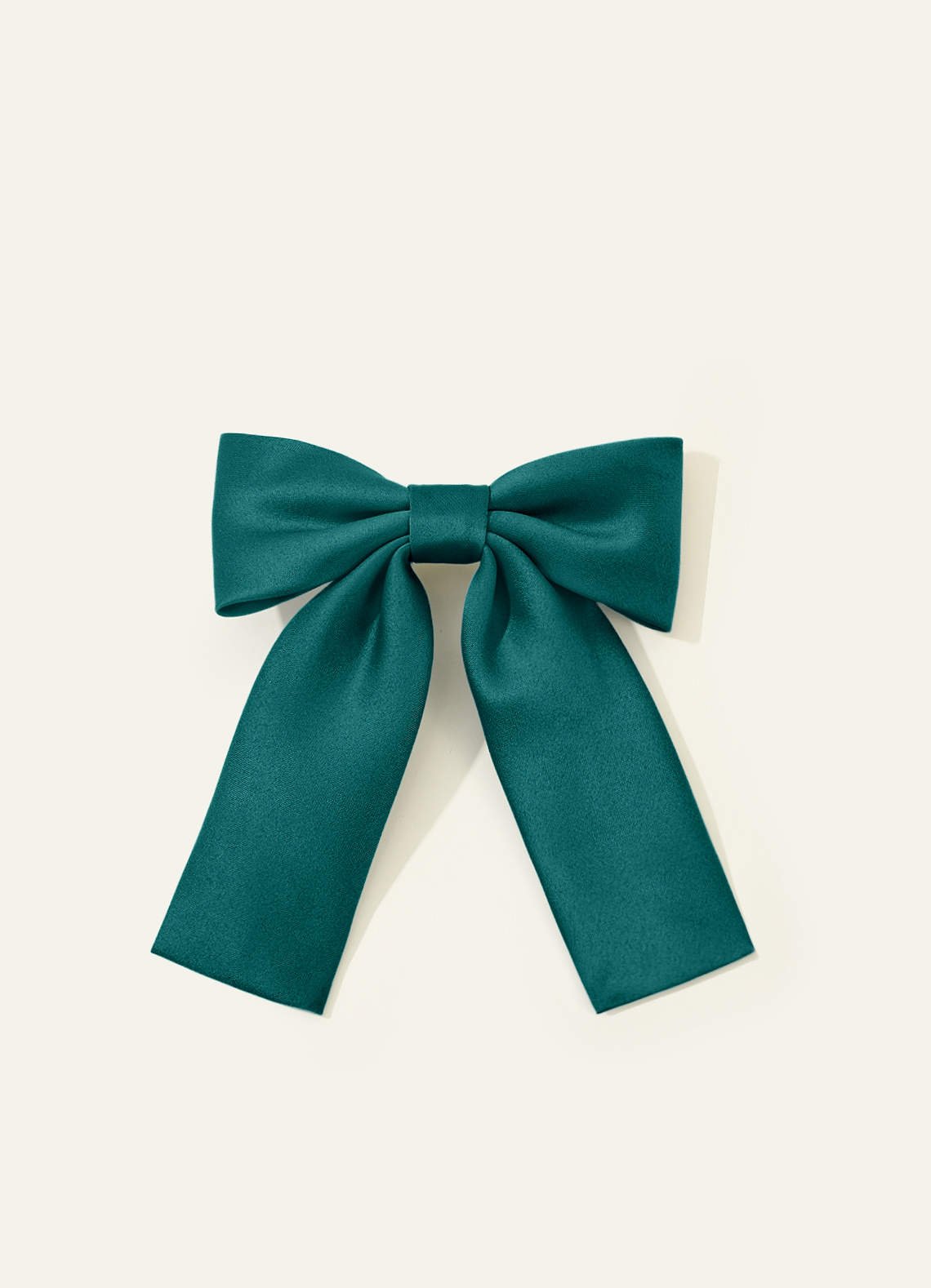 Girls Matte Satin Bow Hair Clip — Peacock — 图 55/332