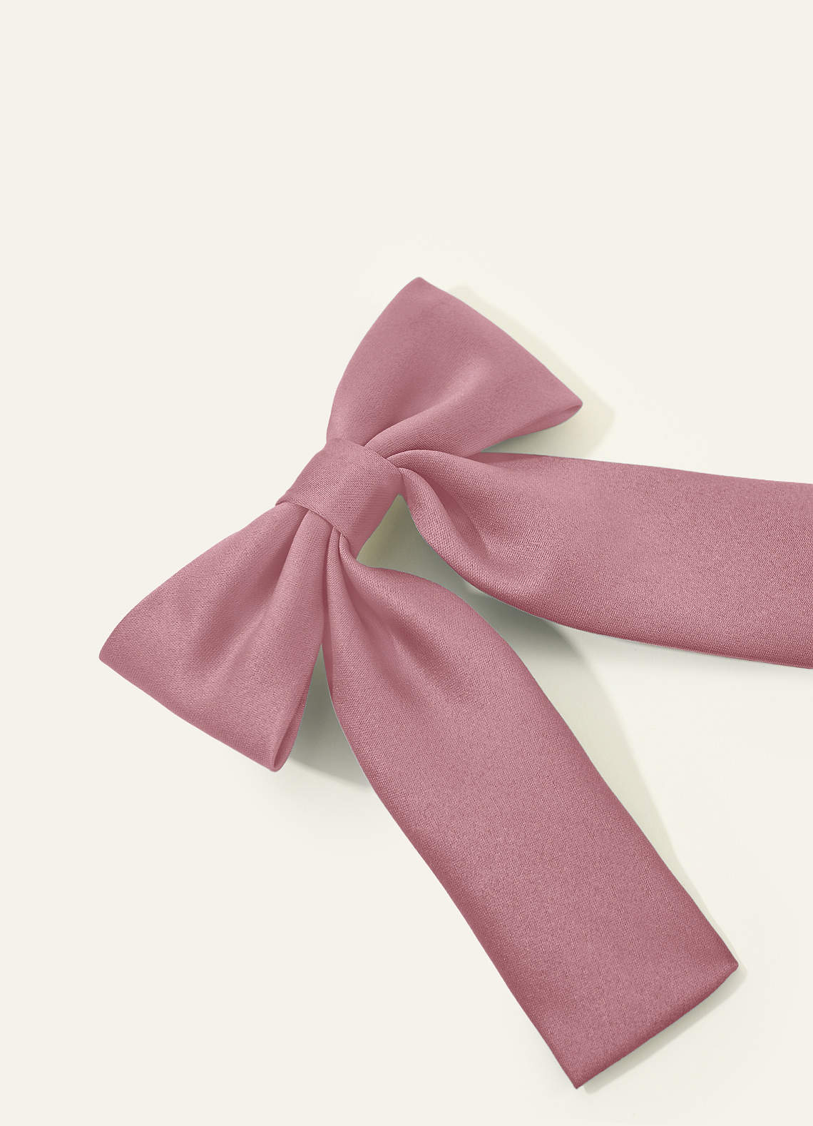 Girls Matte Satin Bow Hair Clip — Vintage Mauve — 图 191/332