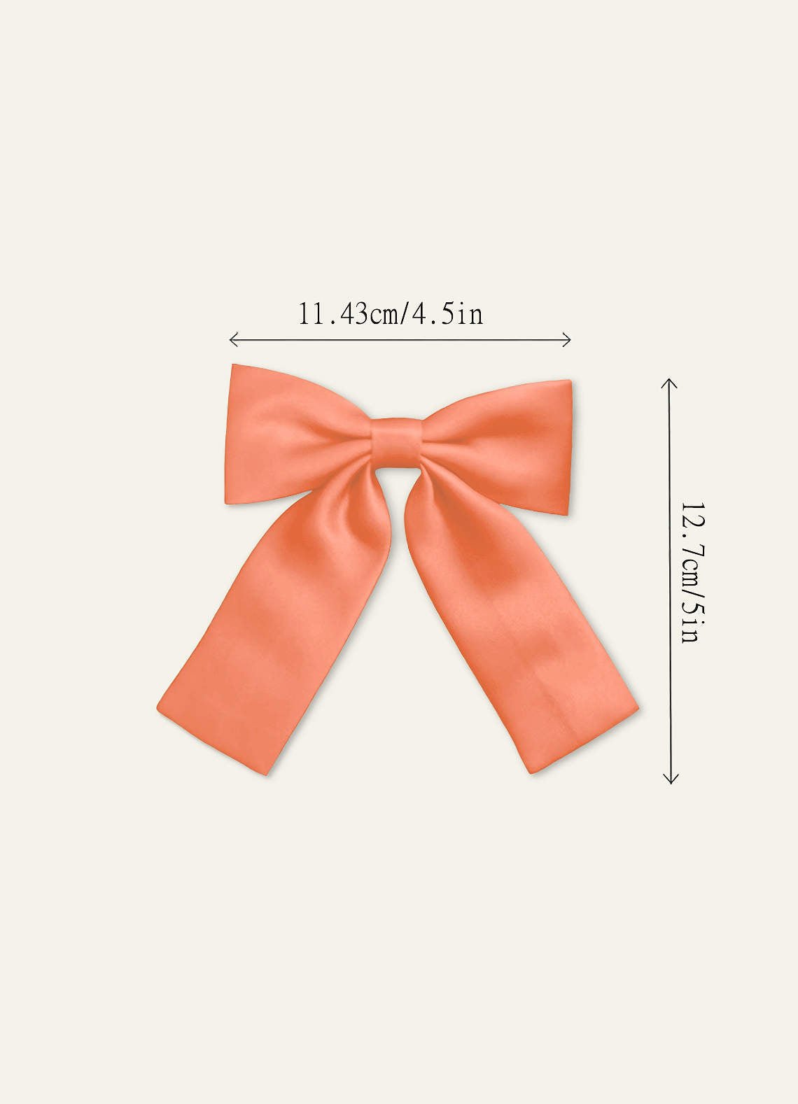 Girls Matte Satin Bow Hair Clip — Sunset — 图 260/332