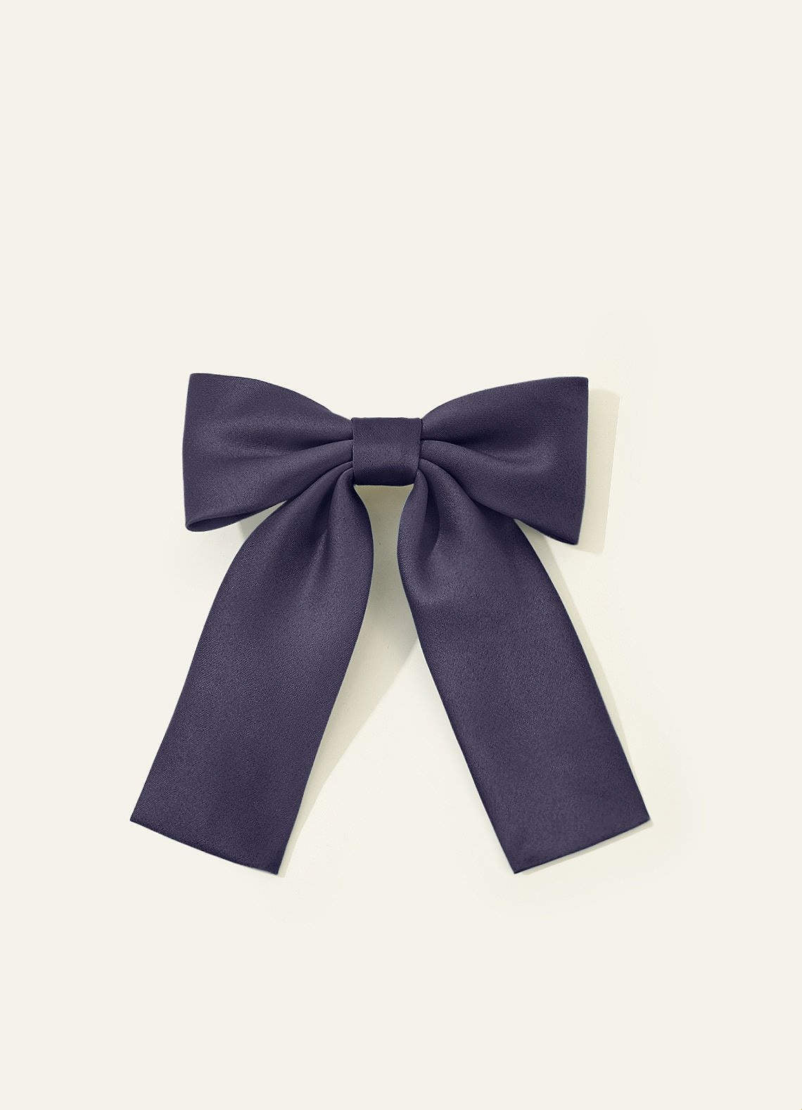 Girls Matte Satin Bow Hair Clip — Stormy — 图 101/332