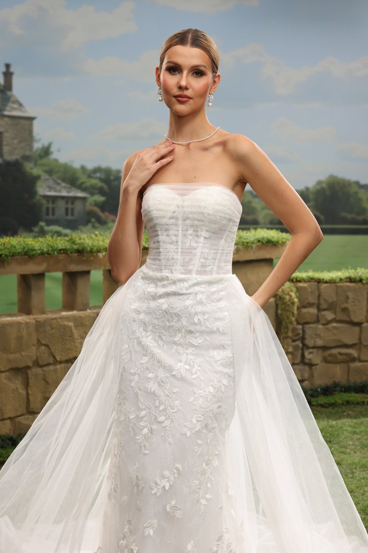 Gisra Mermaid Strapless Straight-Neck wedding dress — design detail 6