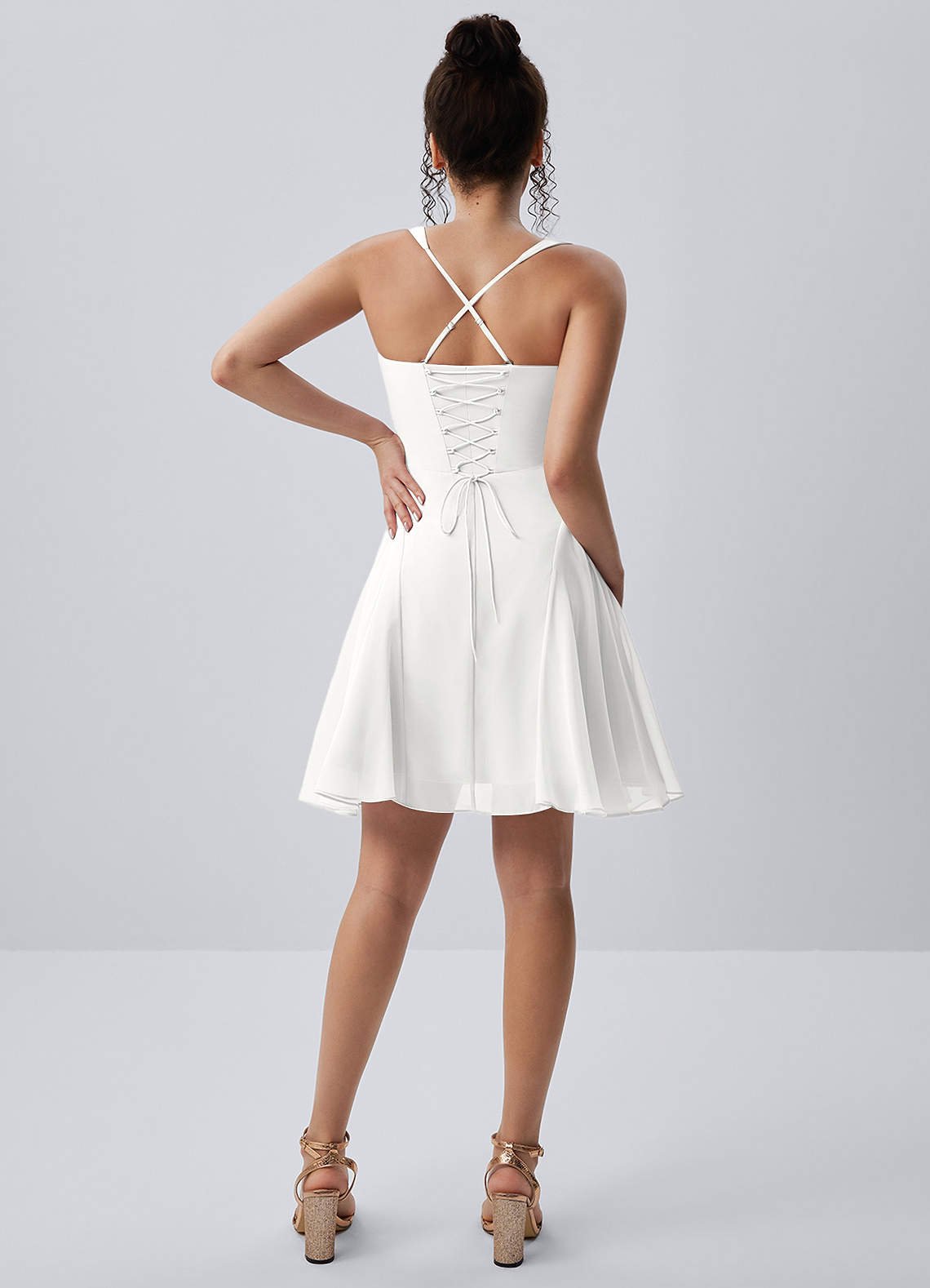 Isadora A-Line Sweetheart Chiffon Prom Dress in White