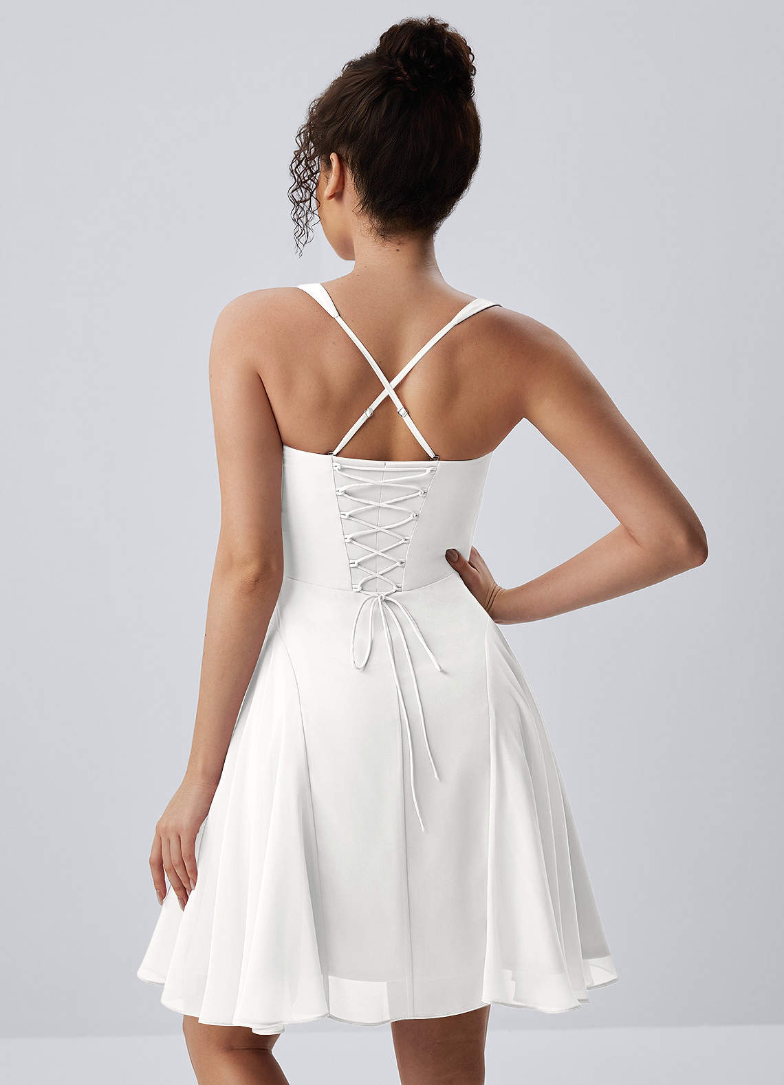Isadora A-Line Sweetheart Chiffon Prom Dress in White