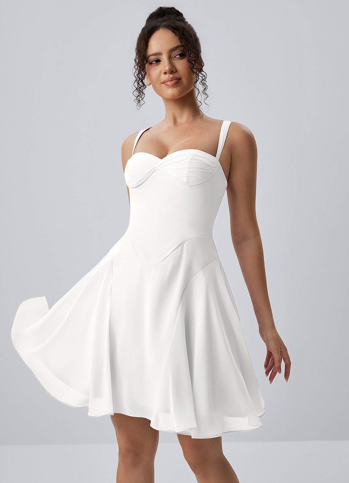 Isadora A-Line Sweetheart Chiffon Prom Dress in White