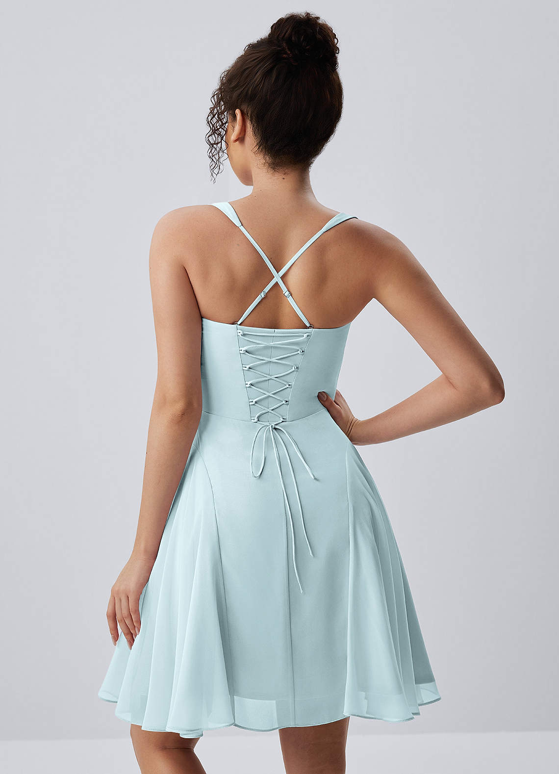 Isadora A-Line Sweetheart Chiffon Prom Dress in Mist