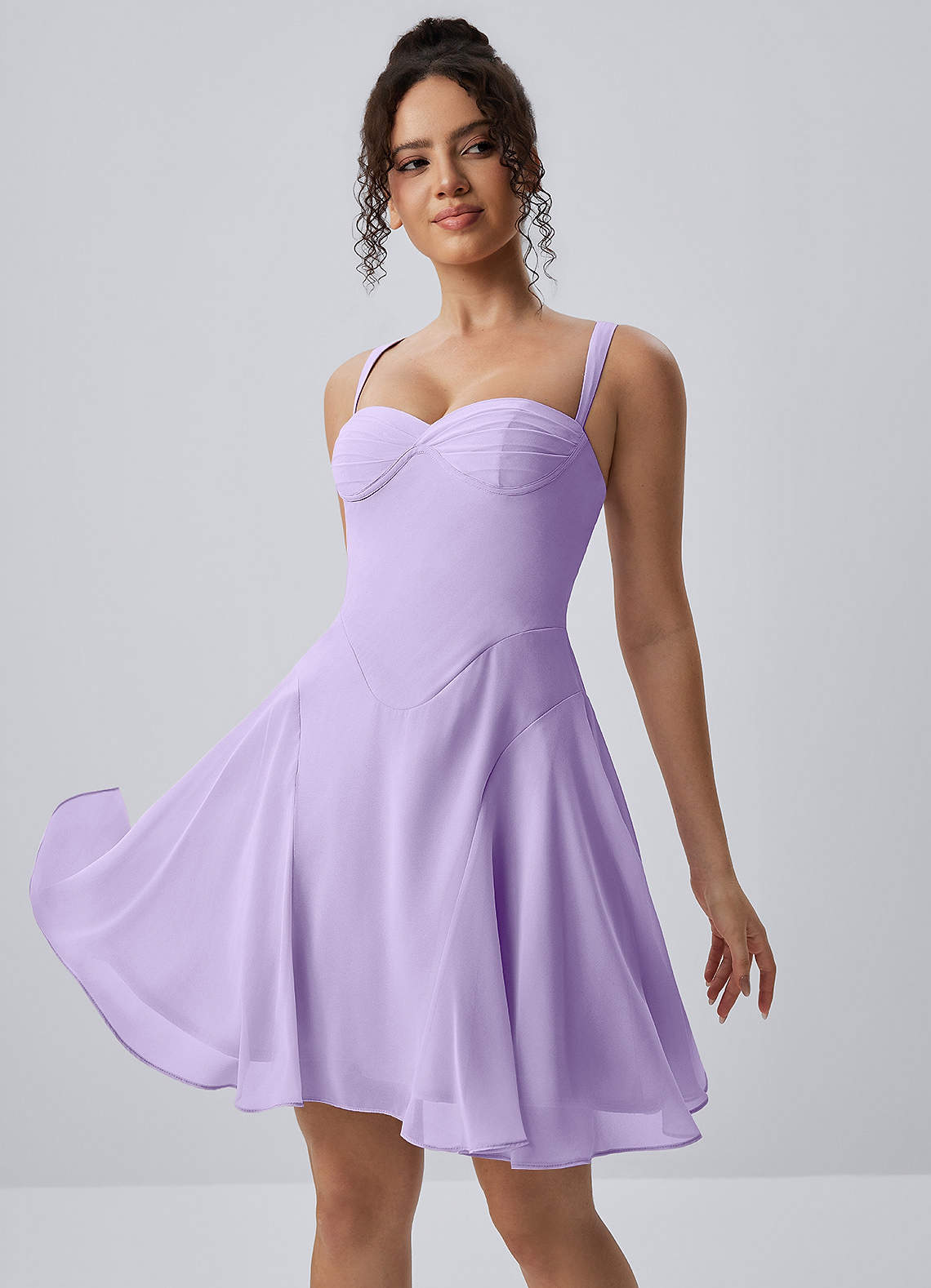 Isadora A-Line Sweetheart Chiffon Prom Dress in Lilac
