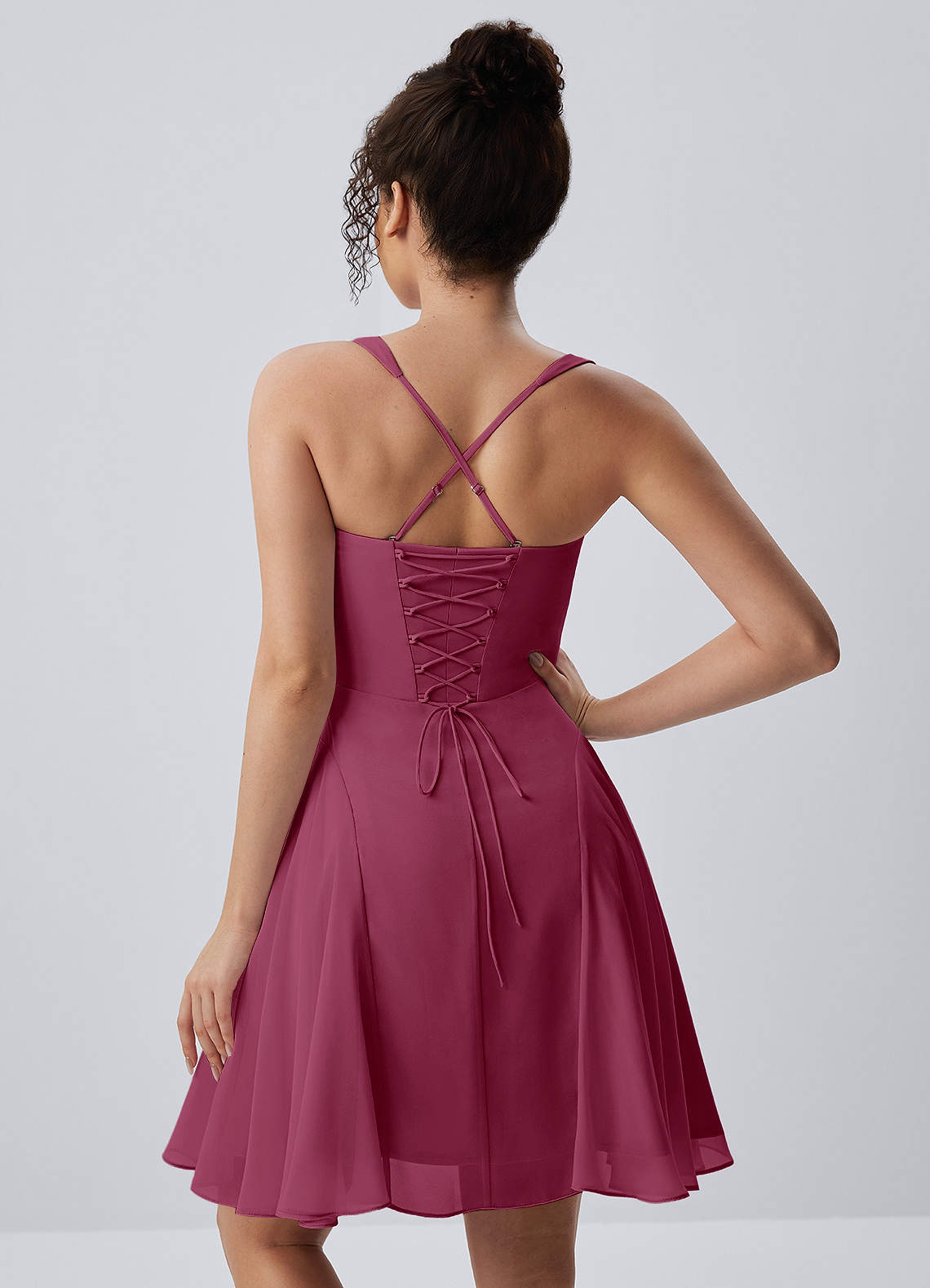 Isadora A-Line Sweetheart Chiffon Prom Dress in Mulberry