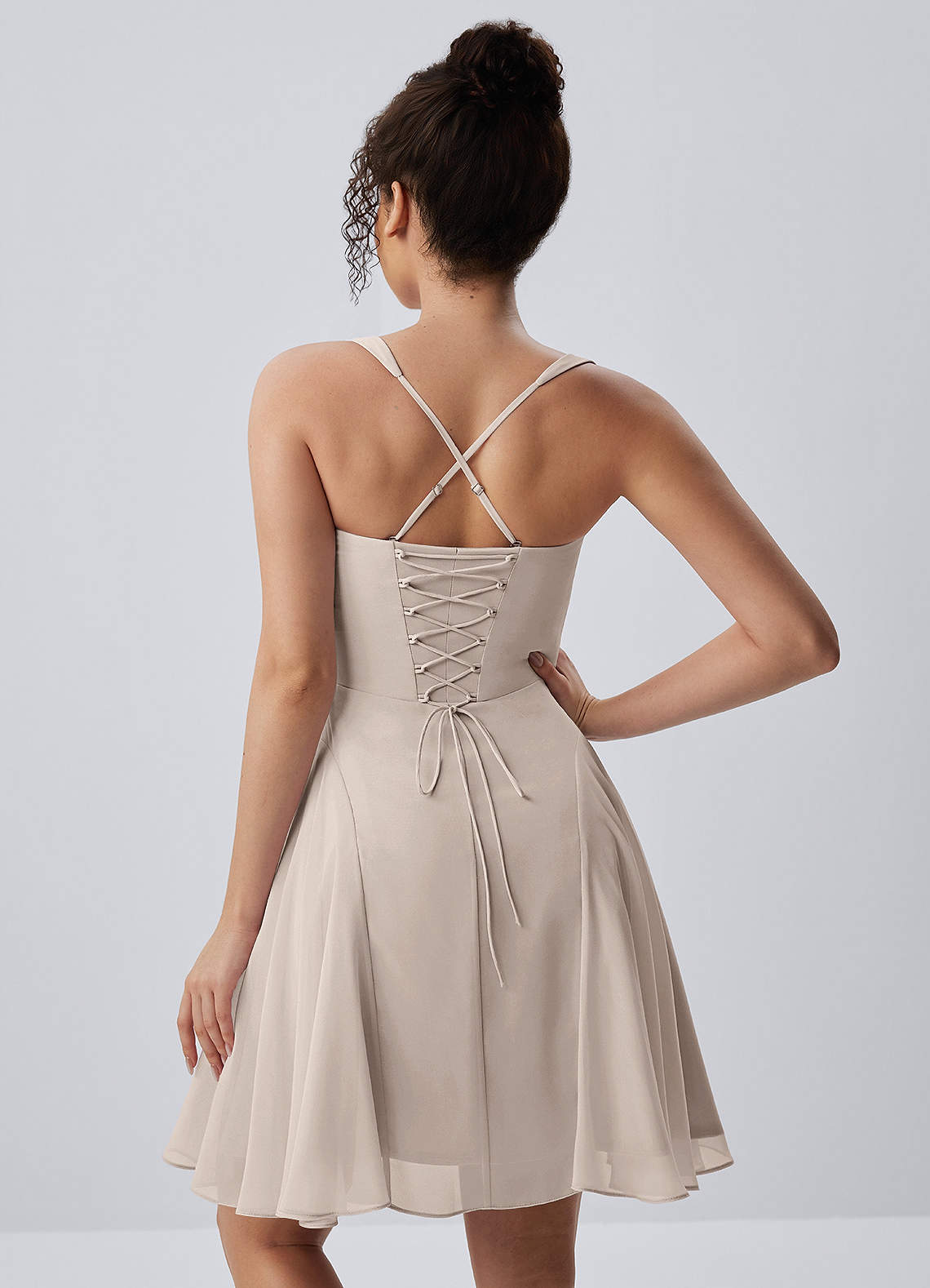 Isadora A-Line Sweetheart Chiffon Prom Dress in Vanilla