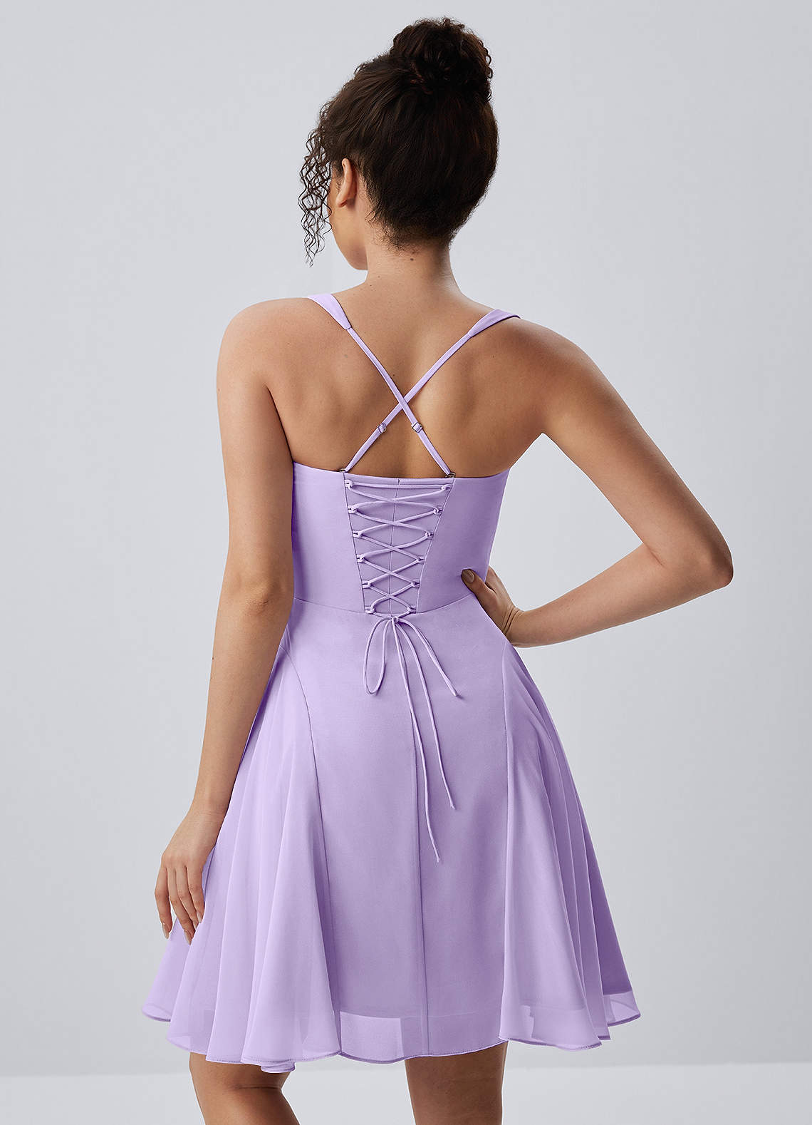Isadora A-Line Sweetheart Chiffon Prom Dress in Lilac