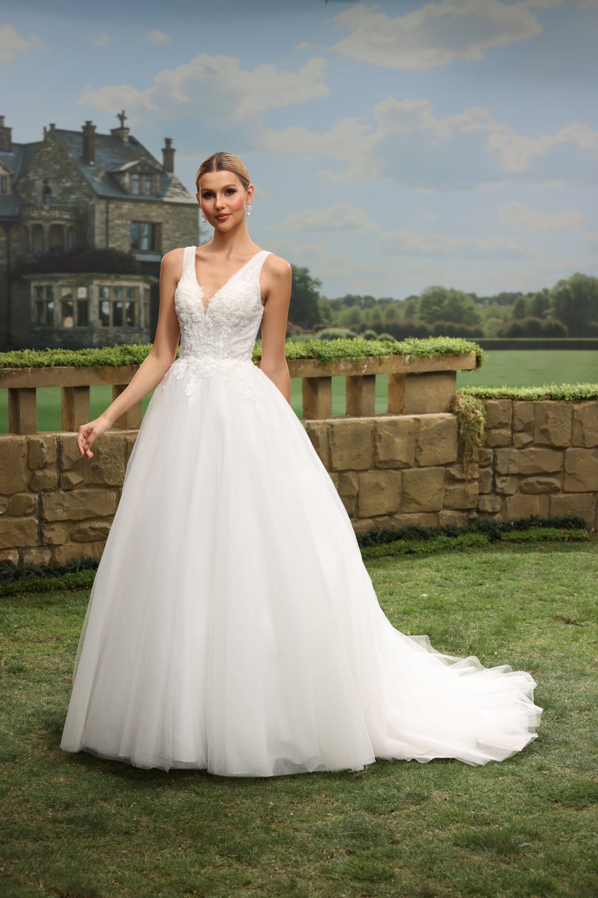Ivelle A-Line V-Neck wedding dress — design detail 10