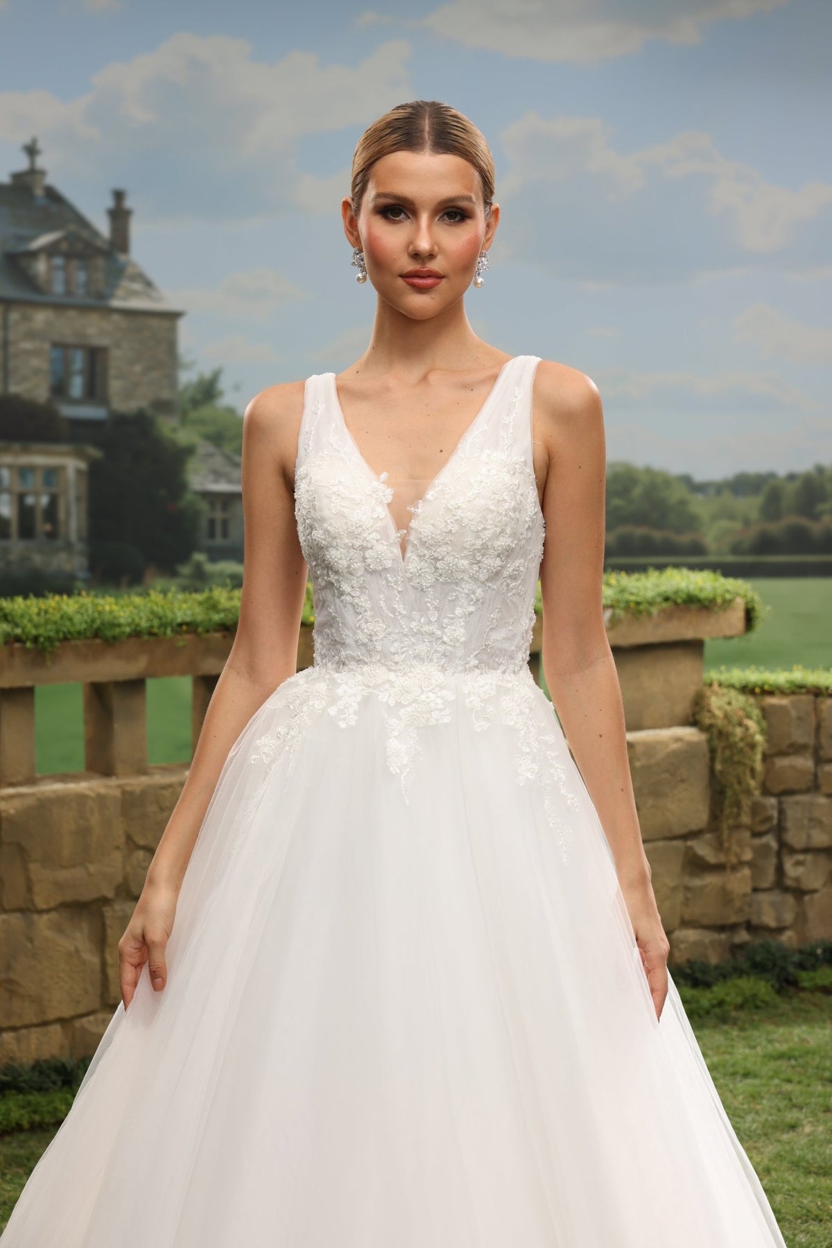 Ivelle A-Line V-Neck wedding dress — design detail 6