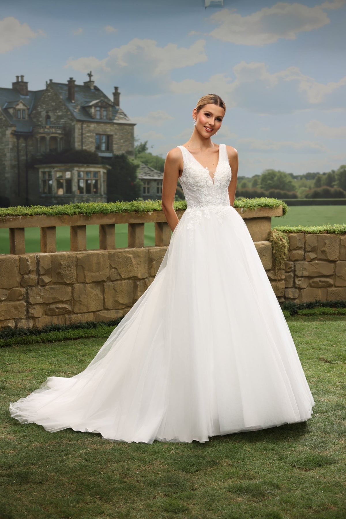 Ivelle A-Line V-Neck wedding dress — design detail 8