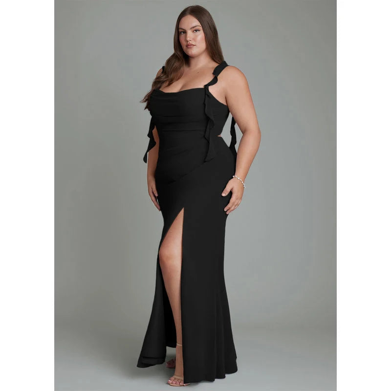 Jessamine Mermaid Sweetheart Chiffon Bridesmaid Dress in black - additional view 1